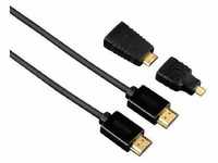 Hama - High Speed hdmi Cable Ethernet, 1.50m + 2 hdmi adapters