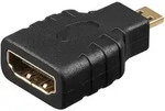 HdmiTM-adapter, HdmiTM-micro-stecker (typ D) HdmiTM-buchse (typ A).