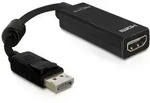 High Speed Display Port St.> Hdmi Adapter-bu. 0.22 M Ferrit [bk], Schwarz - Delock