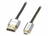 LINDY CROMO Slim HDMI High Speed A/D Kabel, 0,5m mit Ethernet (41680)
