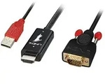 Lindy Hdmi An Vga Kabel Mit Usb Typ A F&uuml;r Strom 1080p 2m (41456)