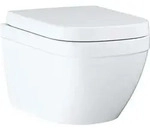 Euro Ceramic - Wandklosett Mit Wc-sitz Softclose, Rimless, Alpinwei&szlig; 39554000 -