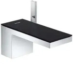 Axor Myedition - Waschtischarmatur, Mit Ablaufgarnitur Push-open, Chrom / Schwarzglas