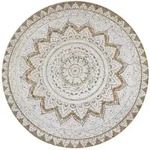 Teppich Jute Geflochten Bedruckt 120 Cm Rund Vidaxl