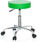 Hocker / Drehhocker / Arbeitsstuhl Operator Ii Kunstleder Gr&uuml;n Chrom Hjh Office