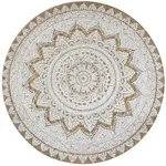 Teppich Jute Geflochten Bedruckt 150 Cm Rund Vidaxl