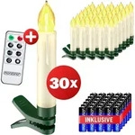 Christbaumkerzen Led Kabellos 20/30/40er Set Batterie Mit Timer Fernbedienung