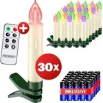 Christbaumkerzen Led Kabellos 20/30/40er Set Batterie Mit Timer Fernbedienung