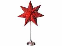 Star Trading - Iovivo Standleuchte Stern Antique Mini, ca. 55 cm rot
