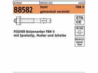 Fischer - fbn ii 10/160/236 Bolzen verzinkt-blau mit Bewertung druckzonentauglich