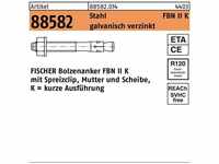 Fbn ii 12/ 5/ 86 kurzer Bolzen verzinkt-blau mit Bewertung druckzonent. - Fischer
