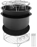 Deuba - Monzana Hei&szlig;luftfritteuse Zubeh&ouml;r 8tlg. Fritteuse Set Inkl. Brotbackkorb