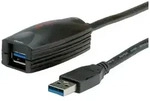 Roline Usb-kabel Usb 3.2 Gen1 Usb-a Stecker, Usb-a Buchse 5.00 M Schwarz 12.04.1096