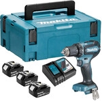 Bohrschrauber Makita 18 V Ddf485rtj - 5 Ah + 3 Akkus 18 V - 5 Ah + 1
