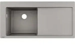 Hansgrohe Einbausp&uuml;le S51 S5110-f450, Becken Links, Betongrau, Ohne Ab- Und