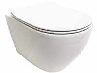Adob - spülrandlose, wandhänge wc Keramik Toilette mit passendem wc Sitz mit