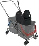 Certeo - Sprintus Reinigungswagen Eimer 2 X 27 L, Presse - 301114