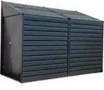 Spacemaker - Metall-ger&auml;tehaus, Anlehnger&auml;tehaus '4 X 10', Mit Doppel-fl&uuml;gelt&uuml;r,