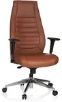 B&uuml;rostuhl / Chefsessel Vitoro Kunstleder Braun Hjh Office