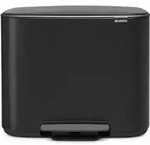 Fu&szlig;pedal-m&uuml;lleimer 11 + 23 L Mattschwarz &ndash; Bo &ndash; Brabantia
