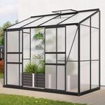 Vitavia - Anlehn-gew&auml;chshaus 'styx 3300', Schwarz, 3,3 M&sup2;, 4 Mm Hkp