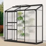 Vitavia - Anlehn-gew&auml;chshaus 'styx 1300', Schwarz, 1,3 M2, 4 Mm Hkp