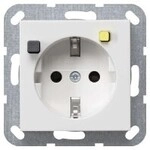 Gira Fi-schutzsteckd. 30 Ma Sp System 55 Reinwei&szlig; M [267727], 2677 27