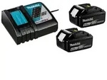 Power Source Kit Li 18v Mit 2x Bl1860b Akku 6,0ah + Dc18rc Ladeger&auml;t ( 199480-6 ) -