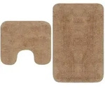 Vidaxl Badezimmerteppich 2 St&uuml;ck Beige