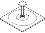 Rainshower - Kopfbrause 310 Mono Cube 9,5 L/min, Deckenauslass 14 Cm, 1 Strahl,