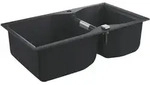 Kompositsp&uuml;le K700 31658 2 Becken 900x500mm Granit Schwarz