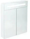 Relaxdays - Led Spiegelschrank, 2 T&uuml;ren, 3 F&auml;cher, Steckdose, Led-wandschrank,