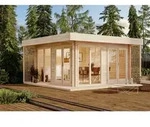 Alpholz Gardenlounge Viva A Gartenhaus Aus Holz, Holzhaus Mit 44 Mm Wandst&auml;rke