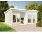 Alpholz Gartenhaus Modell Orkus-44 Gartenhaus Aus Holz, Holzhaus Mit 44 Mm