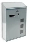 Design Briefkasten Aus Metall 25x40 Cm Silber