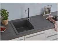 Küchenspüle Einbauspüle Spüle Granit Mineralite 81 x 50 Grau Respekta Alineo