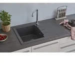 Granitverbundsp&uuml;le Alin&eacute;o 81 X 50 Cm Sp&uuml;le Sp&uuml;lbecken Granitsp&uuml;le - Respekta