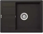 Schock Einbausp&uuml;le Cristalite Manhattan D-100 A Onyx Gon Exzenterbedienung