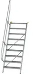 G&uuml;nzburger Steigtechnik Treppe 60&deg; Stufenbreite 600 Mm 4 Stufen Aluminium Geriffelt