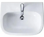 D-code Waschtisch, Mit Hahnloch, Ohne &Uuml;berlauf, - Duravit