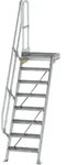 G&uuml;nzburger Steigtechnik - Treppe Mit Plattform 60&deg; Stufenbreite 600 Mm 8 Stufen