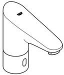 Grohe Infrarot-waschtischarmatur Europlus E Chrom, Steckertrafo, Ohne Mischung