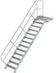 G&uuml;nzburger Steigtechnik - Treppe Mit Plattform 45&deg; Stufenbreite 800 Mm 13 Stufen