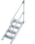 G&uuml;nzburger Steigtechnik - Treppe 45&deg; Stufenbreite 600 Mm 17 Stufen Aluminium