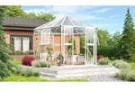 Vitavia - Gew&auml;chshaus-pavillon 'juno 9000' Inkl. Stahlfundament, Wei&szlig;, 9,0 M2, 3 Mm