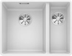 Blanco Subline 340/160 - Silgranitsp&uuml;le, 55x43 Cm, Hauptbecken Links, Infino, Wei&szlig;