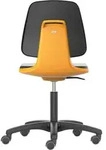 Bimos - Arbeitsstuhl Labsit 2, K-leder Orange Sitzh&ouml;he 450-650 Mm, Mit Rollen