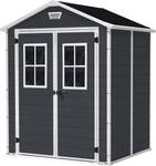 Keter Manor 65 Gartenhaus - 185x152x226cm - Kunststoff - Anthrazit - Leicht Zu