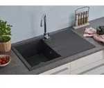 Mineralite Einbausp&uuml;le 1 Becken Houston 80 X 50 Cm Sp&uuml;lbecken Sp&uuml;le -...