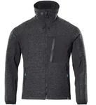 Mascot Advanced Strickjacke Mit Membran Gr. 2xl Schwarz-meliert/schwarz